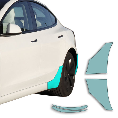 Model 3 “Highland” Sidekit small – Pellicola protettivaPPF  per vernice Per i pannelli bilancieri posteriori & passaruota