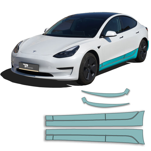 Model 3 Sidekit large – Pellicola protettiva PPF per vernice per tutte le minigonne laterali
