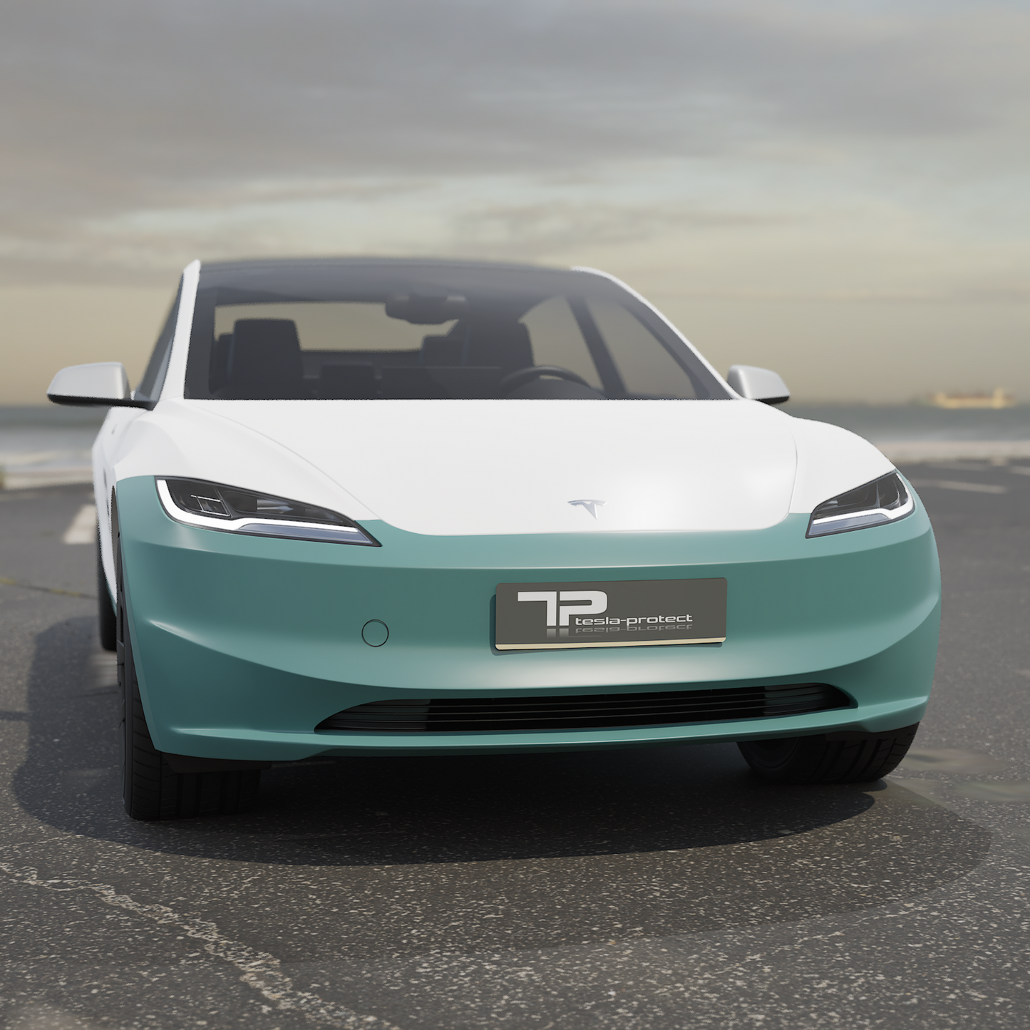 Model 3 “Highland” Pellicola protettiva PPF per vernice per il paraurti anteriore